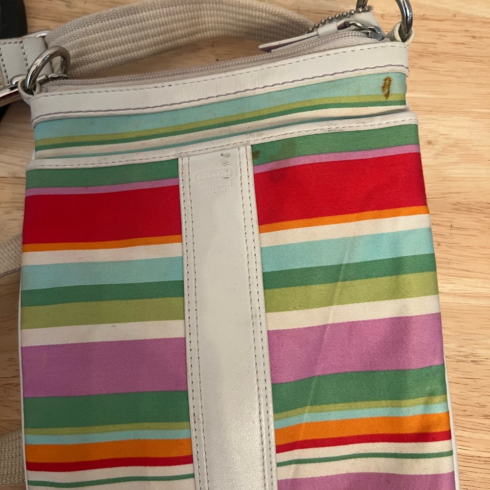 Coach Multicolor Striped Y2K colorful bag